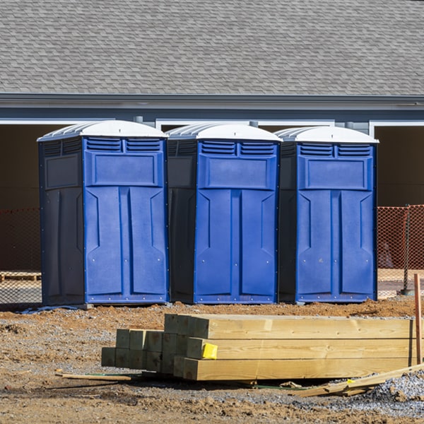 how can i report damages or issues with the portable toilets during my rental period in Jay